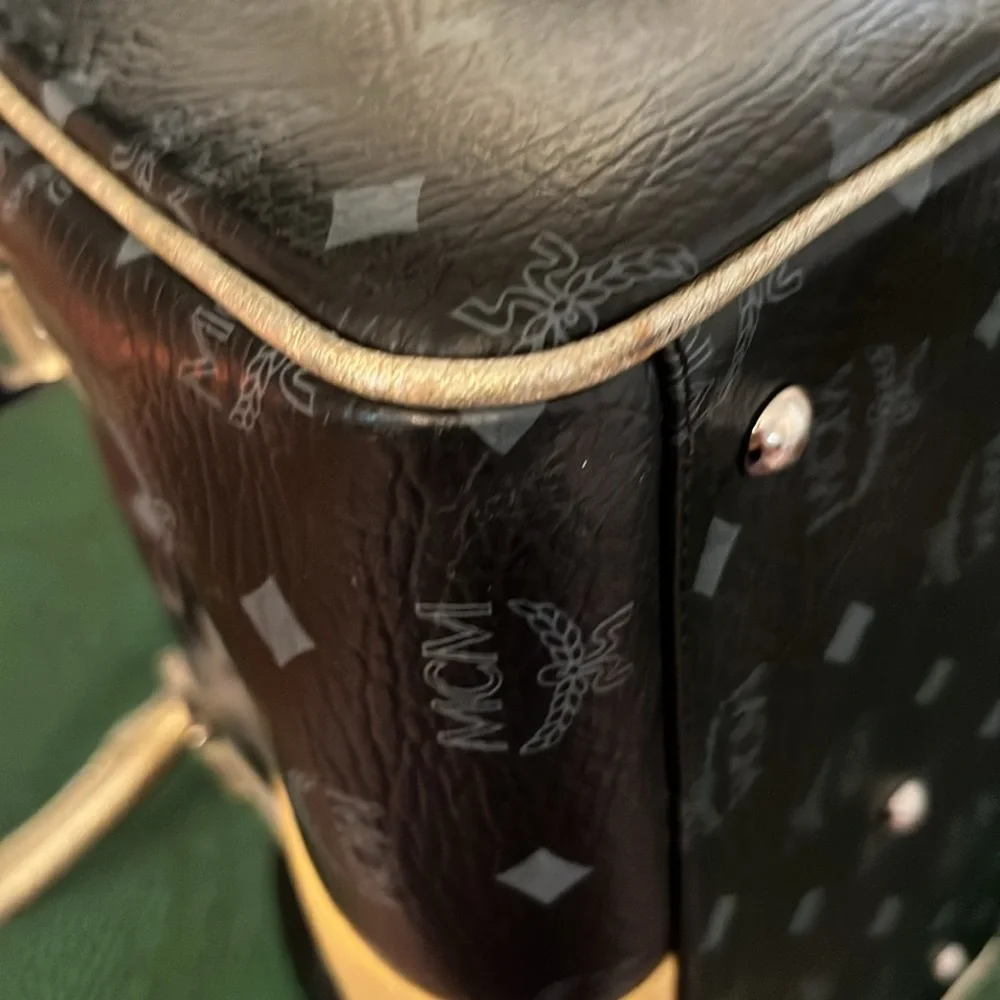 MCM Princess Lion Visetos Boston Duffle Bag - Picture 13 of 16